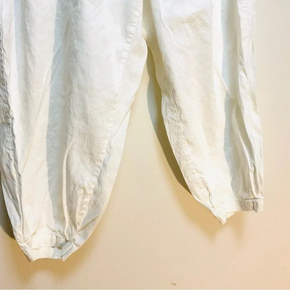 Eileen Fisher White Woman’s Joggers 1X Parachute Pants Utility Draw String Relax - Picture 2 of 8